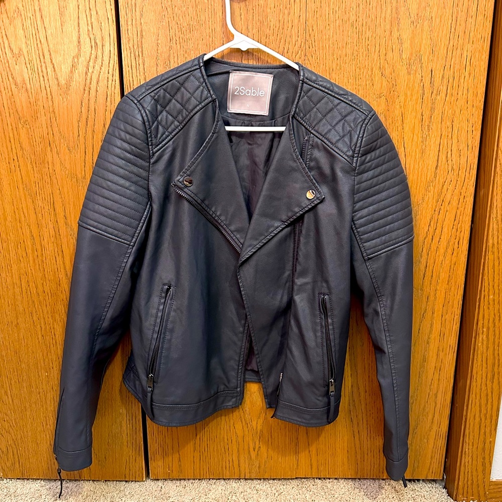 Faux leather jacket